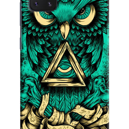 Green Owl Samsung Note 10 Lite Hard Case Back Cover by Casekaro