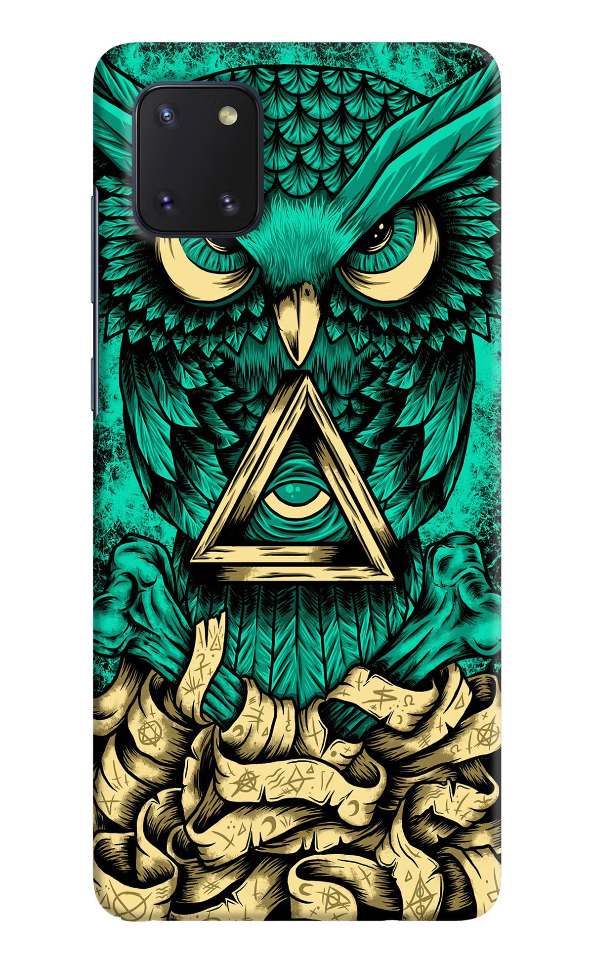 Green Owl Samsung Note 10 Lite Hard Case Back Cover by Casekaro