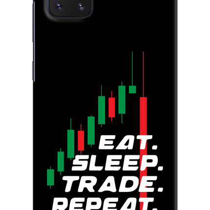 Eat Sleep Trade Repeat Samsung Note 10 Lite Hard Case Back Cover by Casekaro