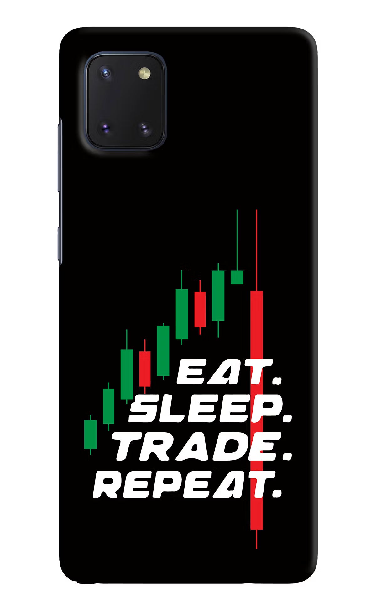 Eat Sleep Trade Repeat Samsung Note 10 Lite Hard Case Back Cover by Casekaro