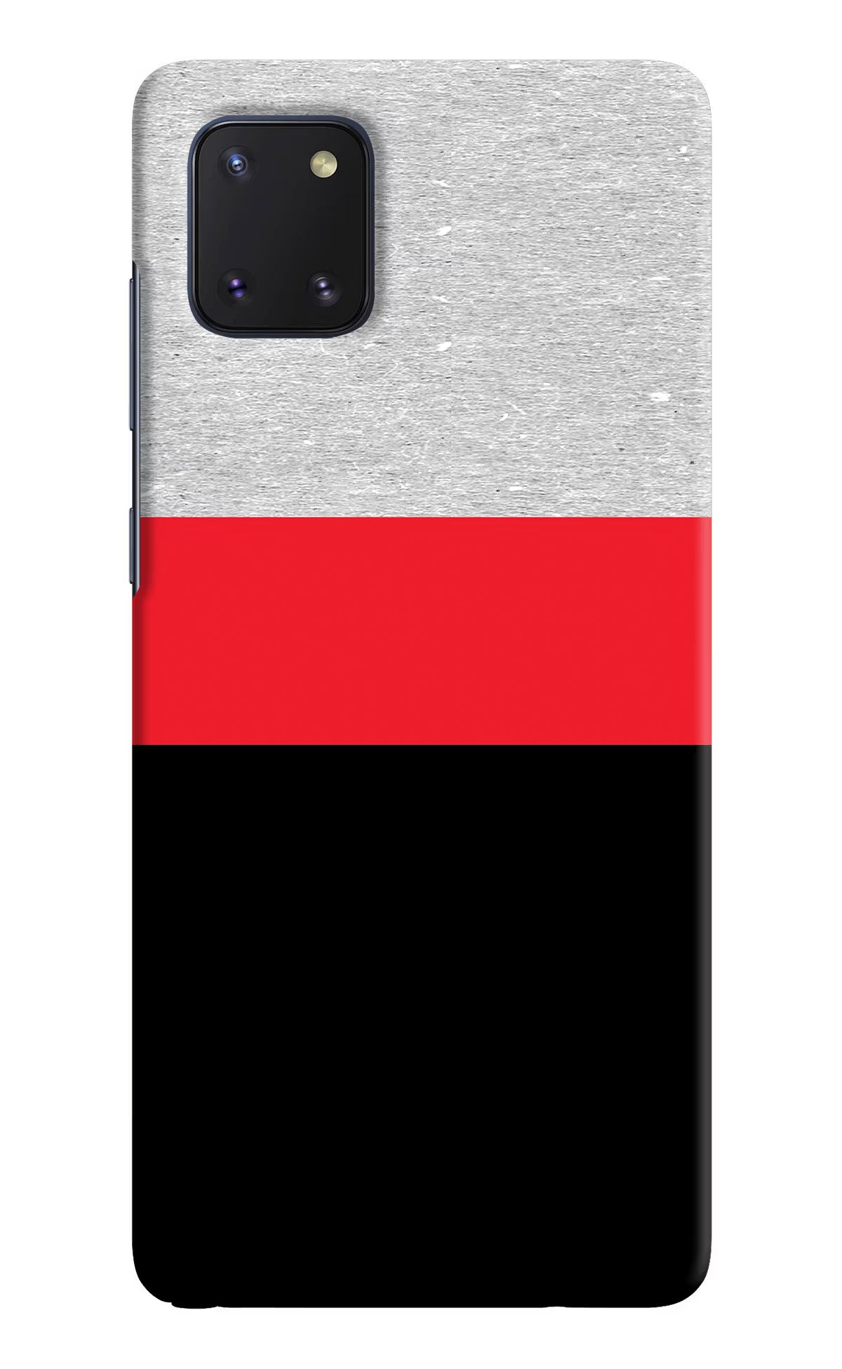 Tri Color Pattern Samsung Note 10 Lite Hard Case Back Cover by Casekaro