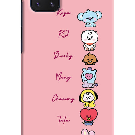 BTS names Samsung Note 10 Lite Hard Case Back Cover by Casekaro