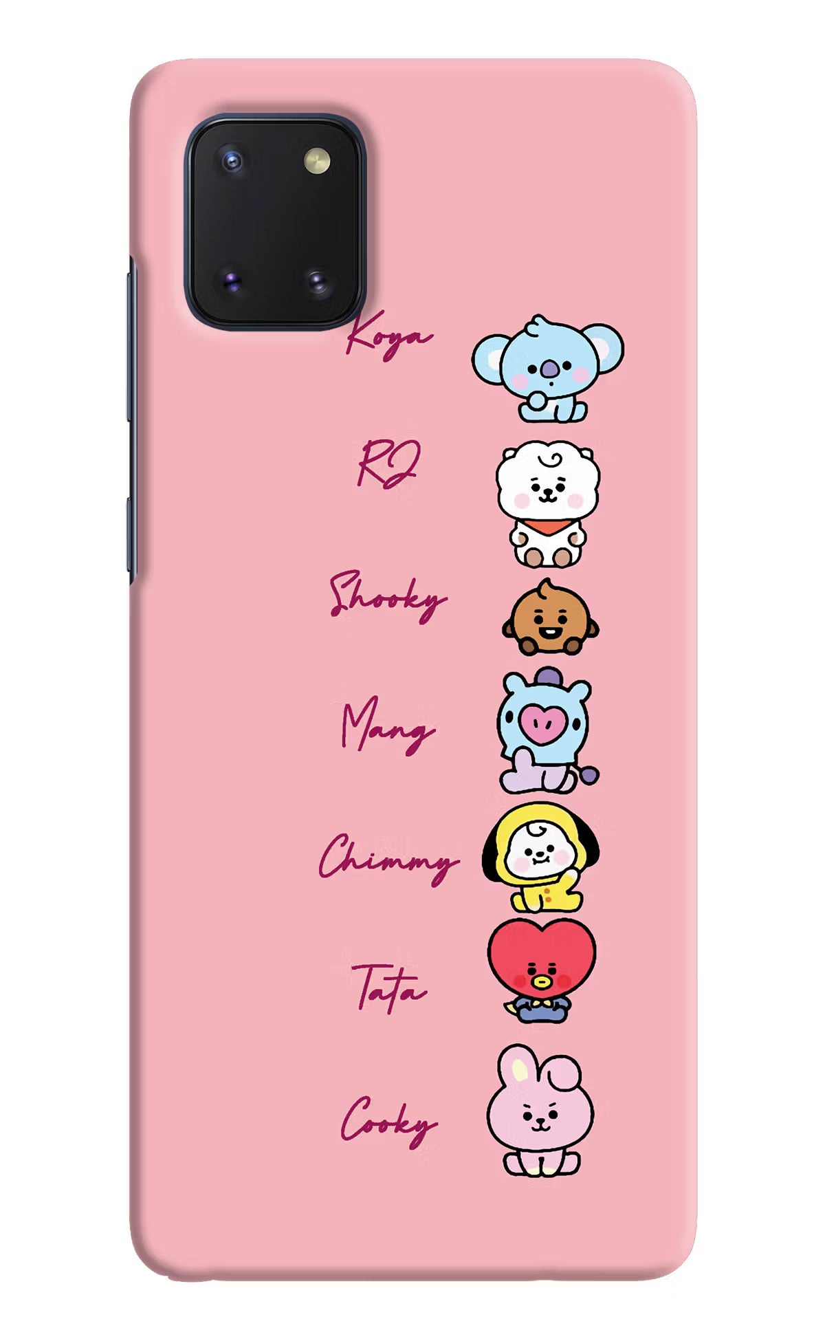 BTS names Samsung Note 10 Lite Hard Case Back Cover by Casekaro