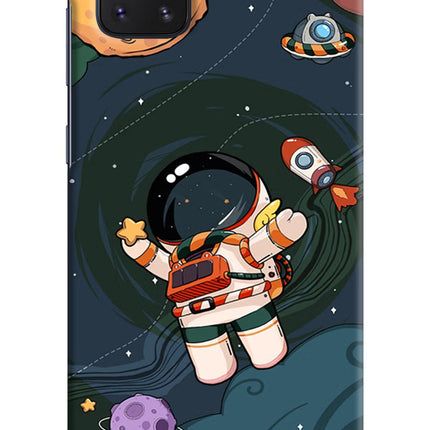 Cartoon Astronaut Samsung Note 10 Lite Hard Case Back Cover by Casekaro