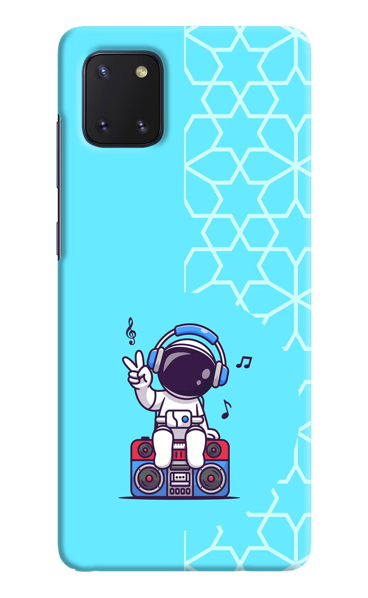 Cute Astronaut Chilling Samsung Note 10 Lite Hard Case Back Cover by Casekaro