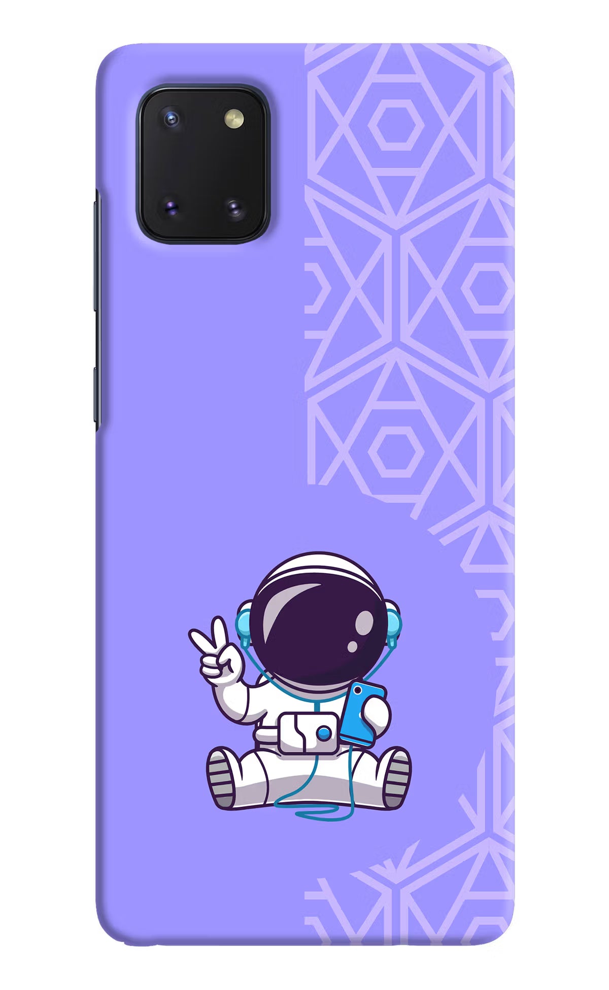Cute Astronaut Chilling Samsung Note 10 Lite Hard Case Back Cover by Casekaro