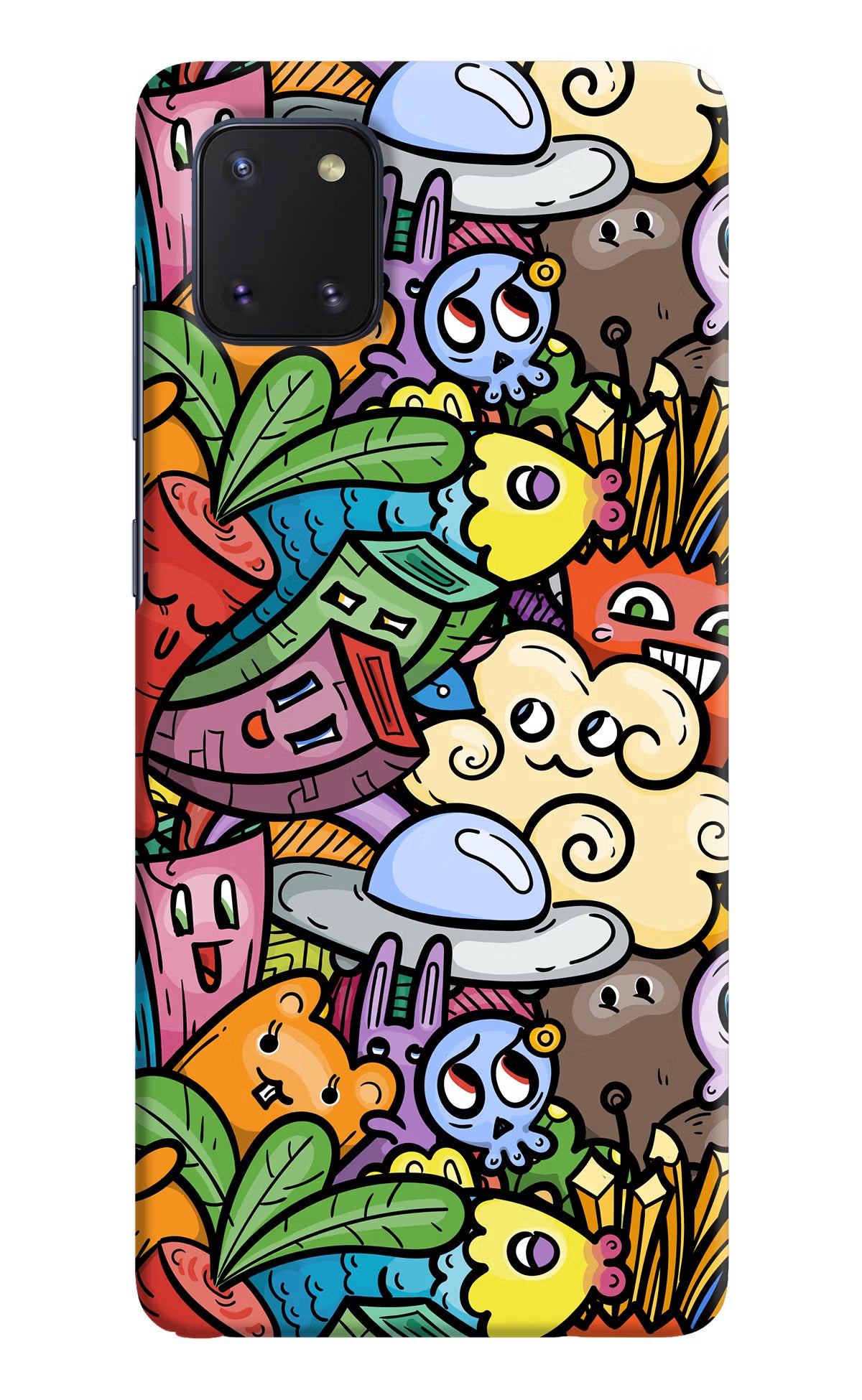 Veggie Doodle Samsung Note 10 Lite Hard Case Back Cover by Casekaro