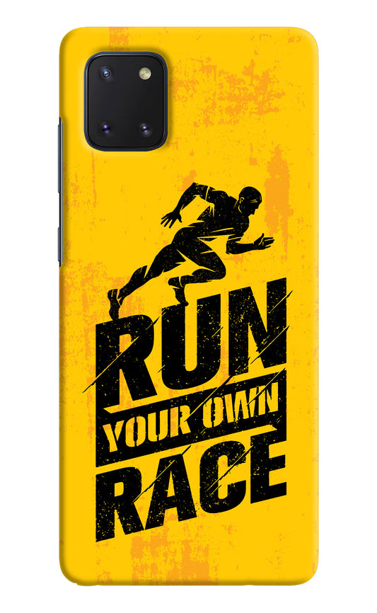 Run Your Own Race Samsung Note 10 Lite Hard Case Back Cover by Casekaro