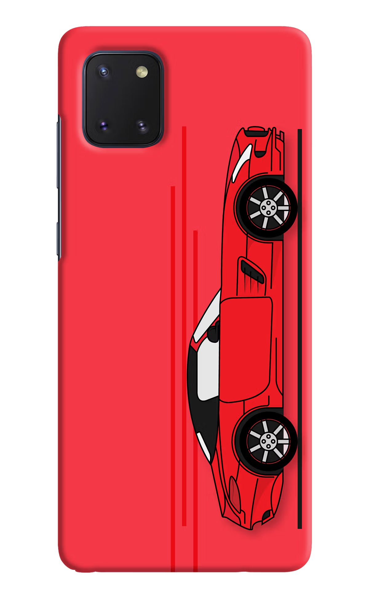 Red Velocity Samsung Note 10 Lite Hard Case Back Cover by Casekaro