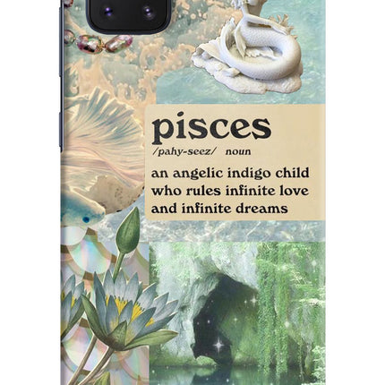 Pisces Zodiac Samsung Note 10 Lite Hard Case Back Cover by Casekaro