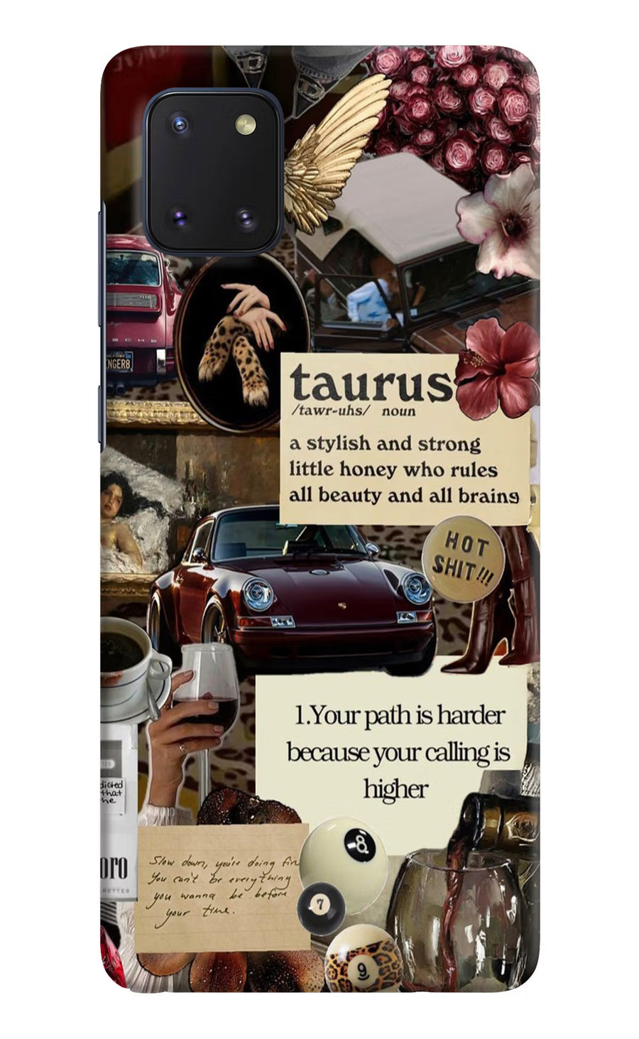 Taurus Zodiac Samsung Note 10 Lite Back Cover, Hard case