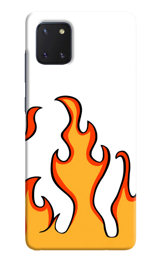 Fired Up – White Samsung Note 10 Lite Hard Case Back Cover by Casekaro