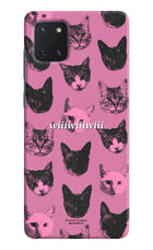Pink Cats Samsung Note 10 Lite Hard Case Back Cover by Casekaro