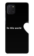 This World Samsung Note 10 Lite Hard Case Back Cover by Casekaro