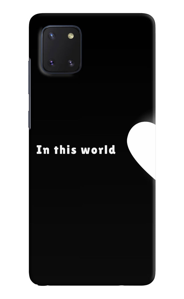 This World Samsung Note 10 Lite Hard Case Back Cover by Casekaro