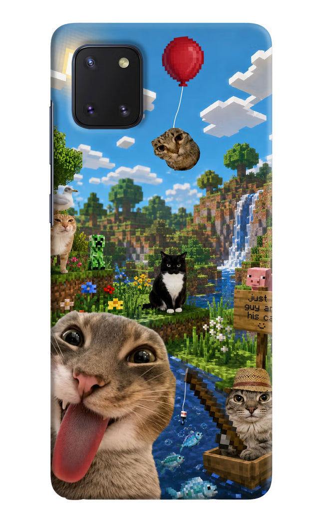 Minecraft Cat Chaos Samsung Note 10 Lite Hard Case Back Cover by Casekaro