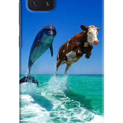Dolphin vs Cow Samsung Note 10 Lite Hard Case Back Cover by Casekaro