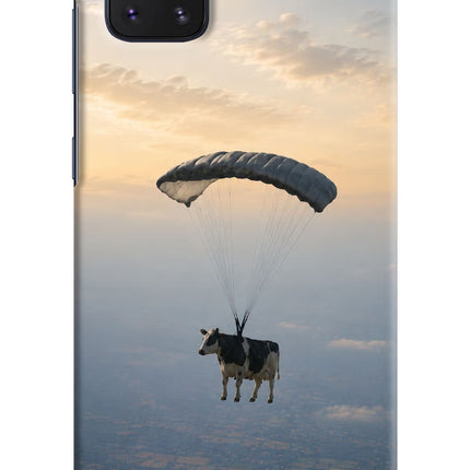 Skydiving Cow Samsung Note 10 Lite Hard Case Back Cover by Casekaro