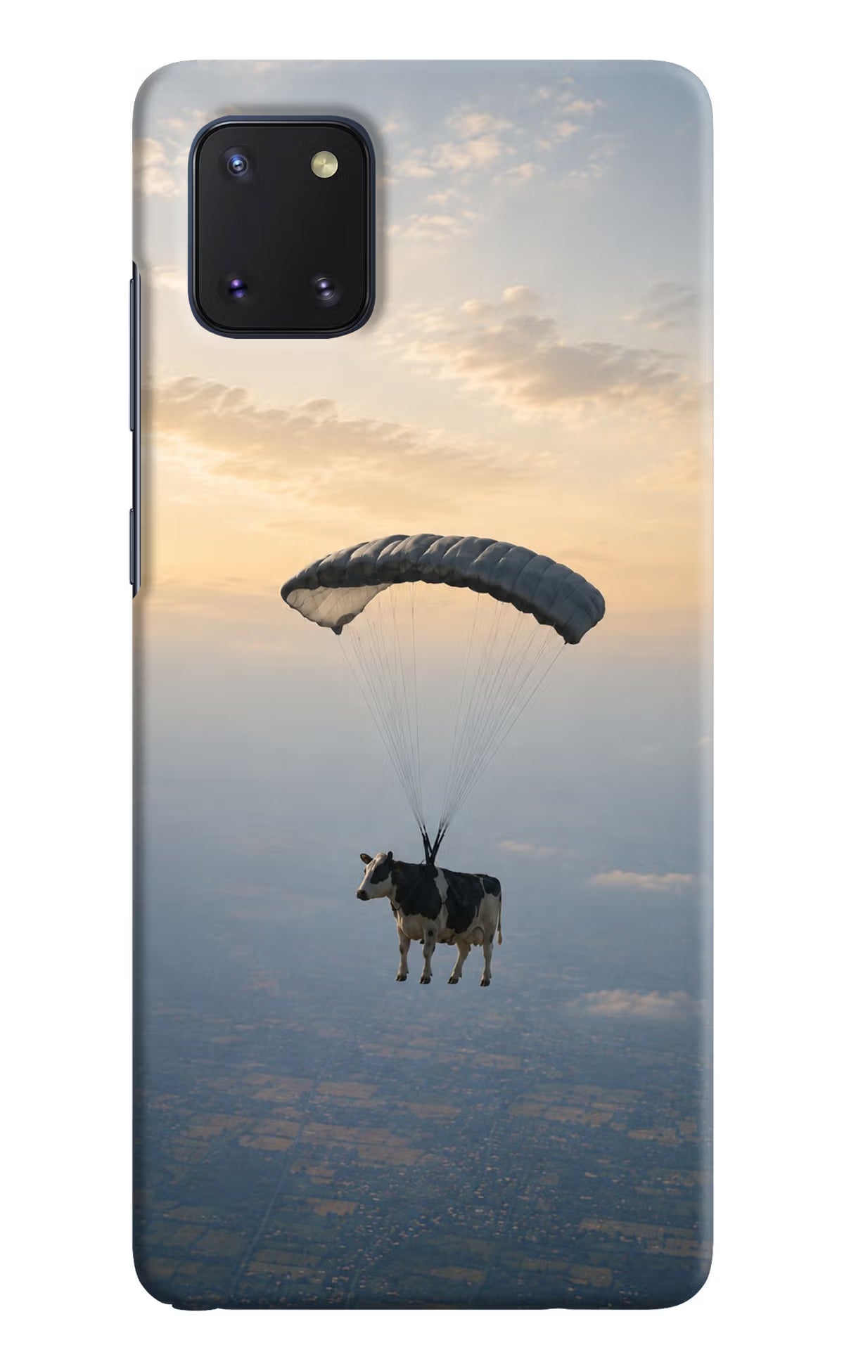 Skydiving Cow Samsung Note 10 Lite Back Cover