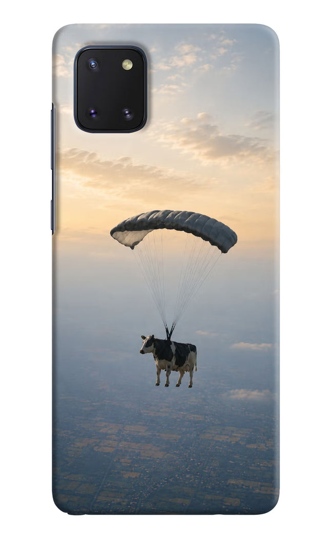 Skydiving Cow Samsung Note 10 Lite Hard Case Back Cover by Casekaro