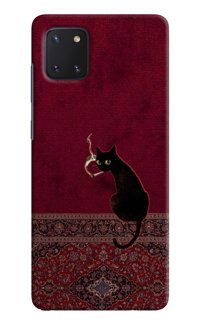 Midnight Cat Samsung Note 10 Lite Hard Case Back Cover by Casekaro
