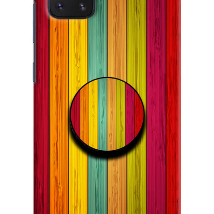 Multicolor Wooden Samsung Note 10 Lite Pop Case by Casekaro