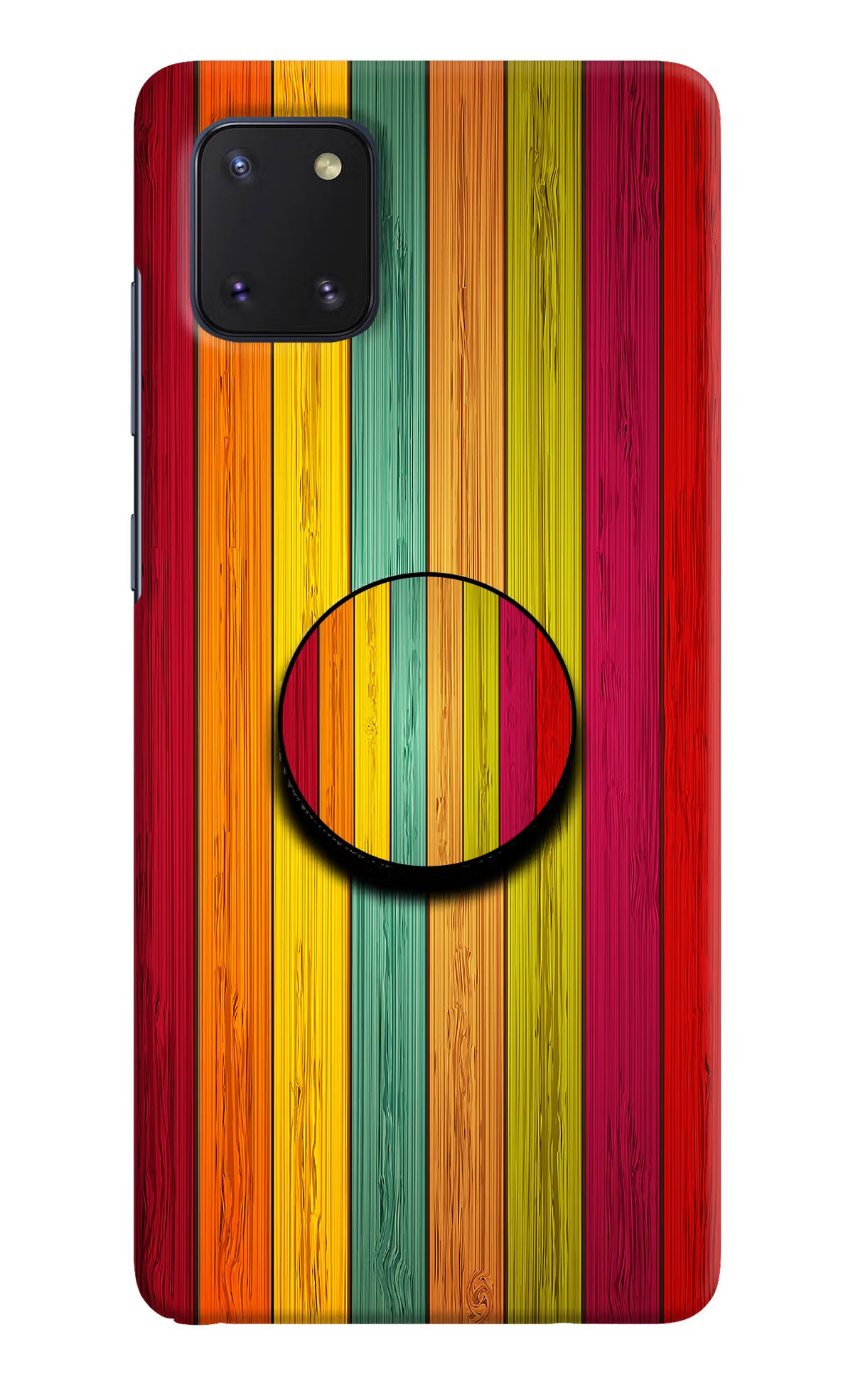 Multicolor Wooden Samsung Note 10 Lite Pop Case by Casekaro