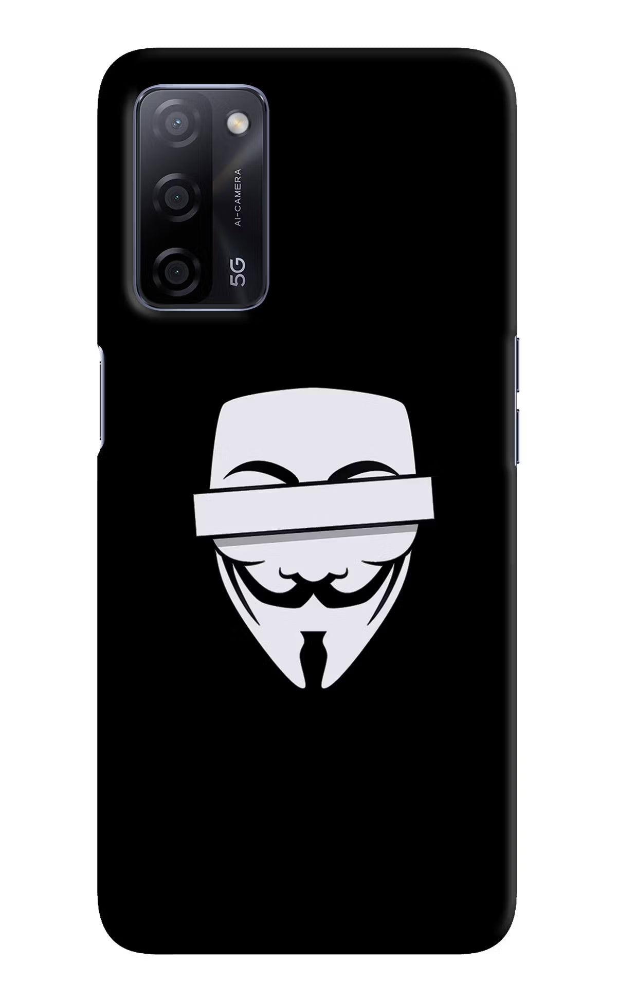 Anonymous Face Oppo A53s 5G Hard Case Back Cover by Casekaro