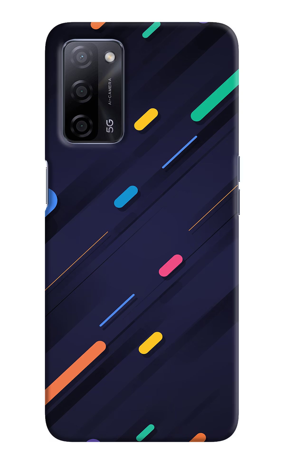 Abstract Design Oppo A53s 5G Hard Case Back Cover by Casekaro