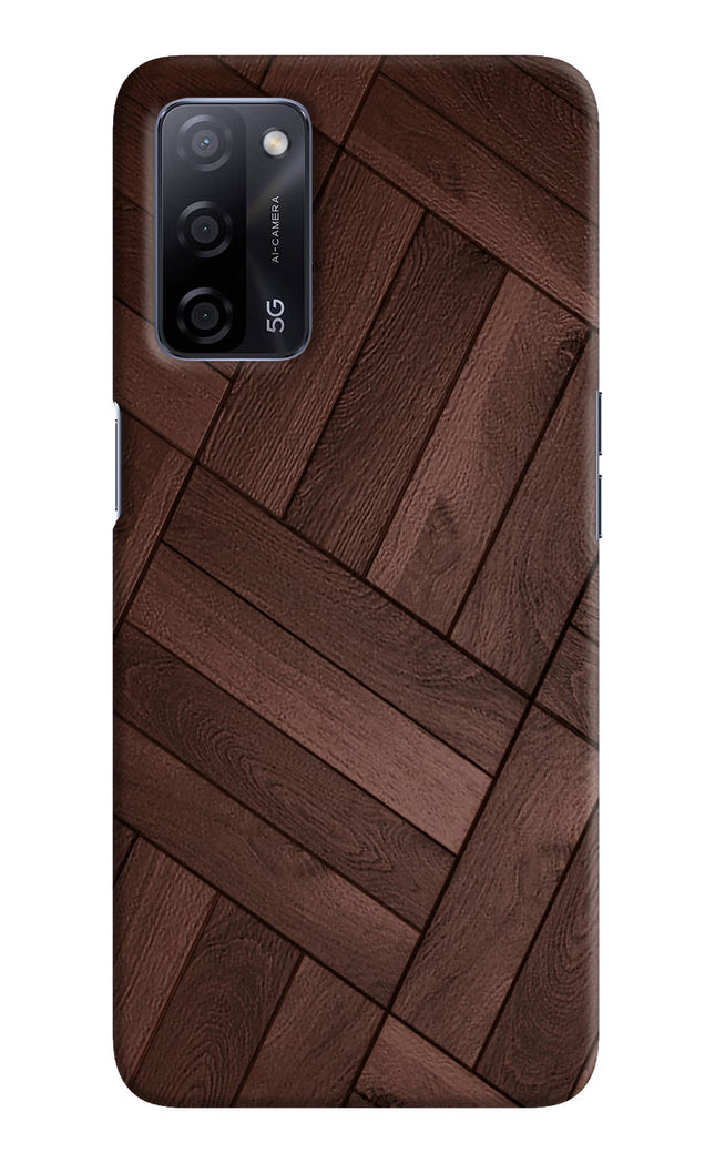 Wooden Texture Design Oppo A53s 5G Hard Case Back Cover by Casekaro