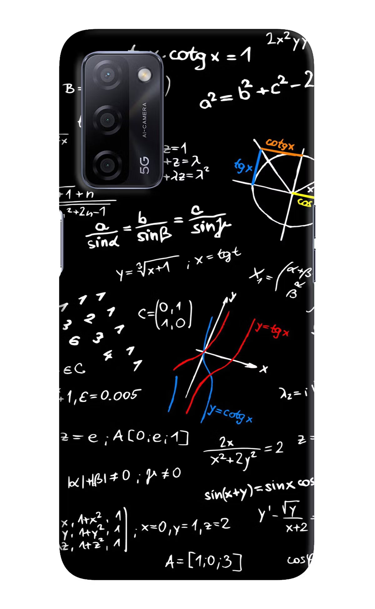 Mathematics Formula Oppo A53s 5G Hard Case Back Cover by Casekaro