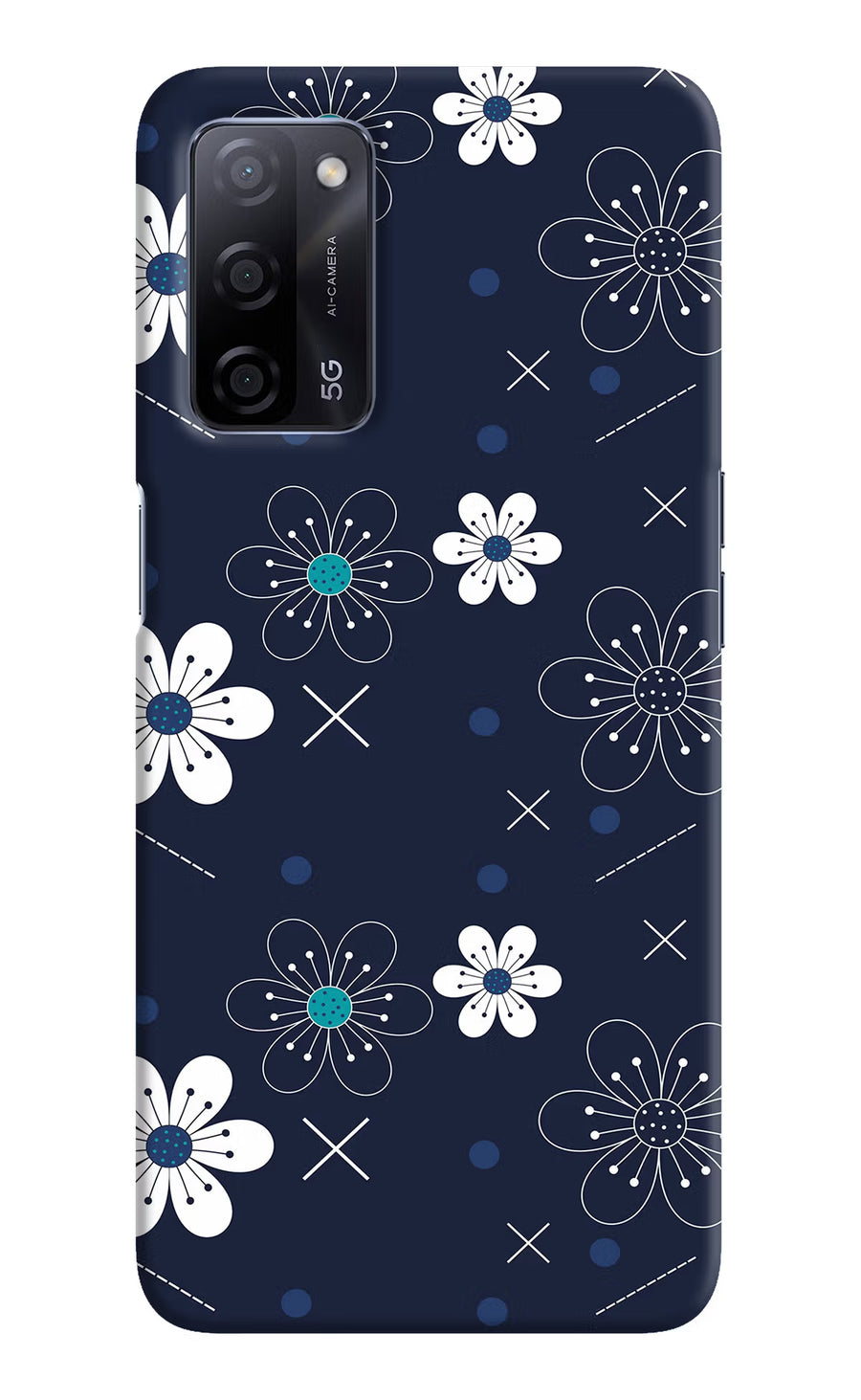 Flowers Oppo A53s 5G Back Cover, Hard case