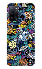 Space Abstract Oppo A53s 5G Hard Case Back Cover by Casekaro