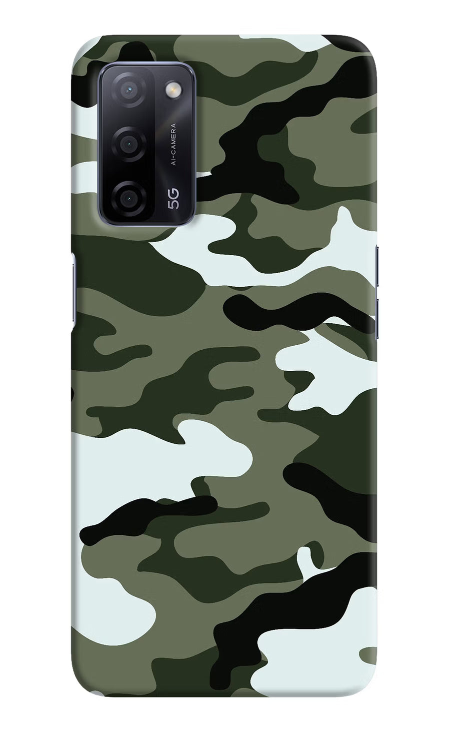Camouflage Oppo A53s 5G Back Cover, Hard case