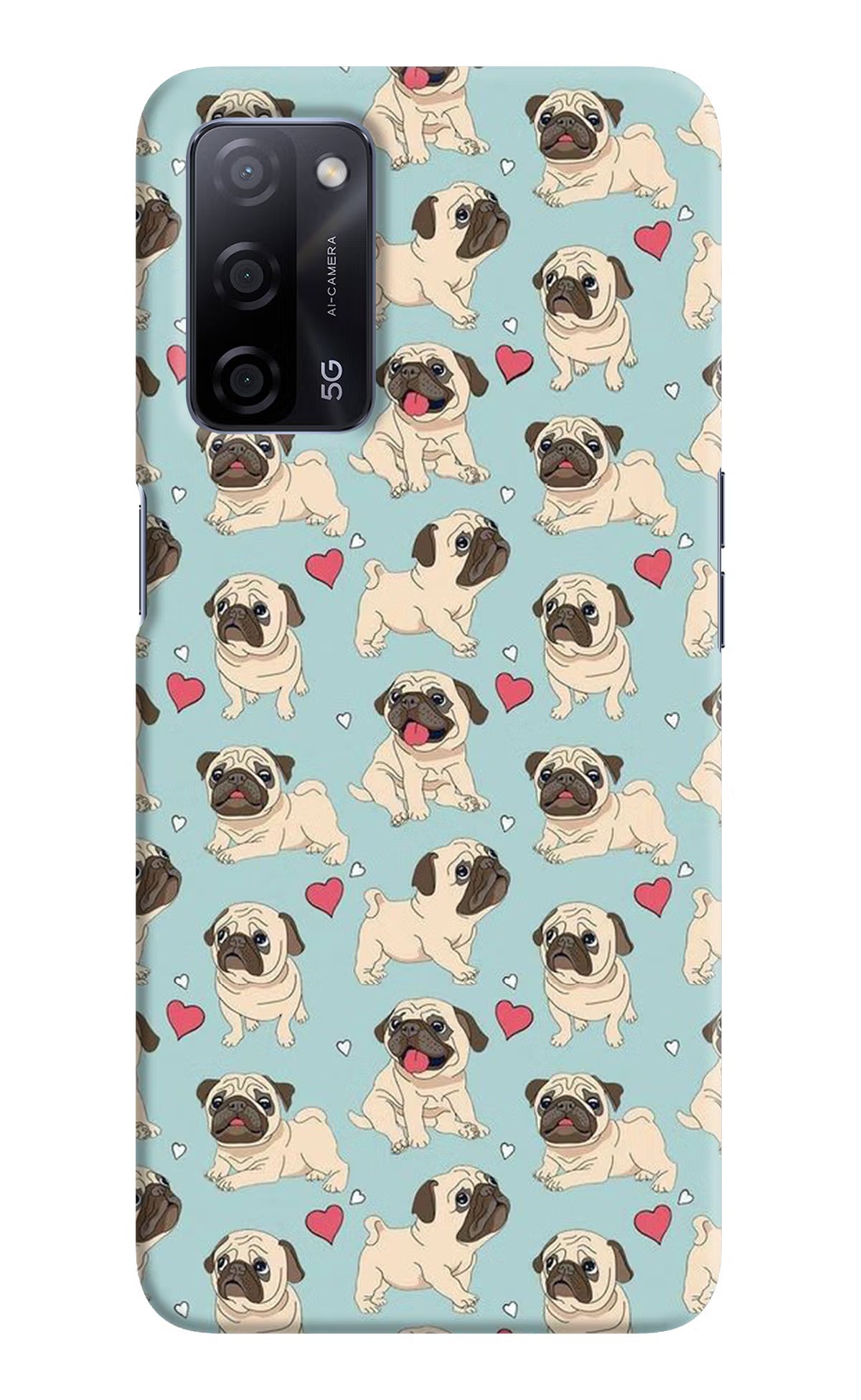 Pug Dog Oppo A53s 5G Hard Case Back Cover by Casekaro
