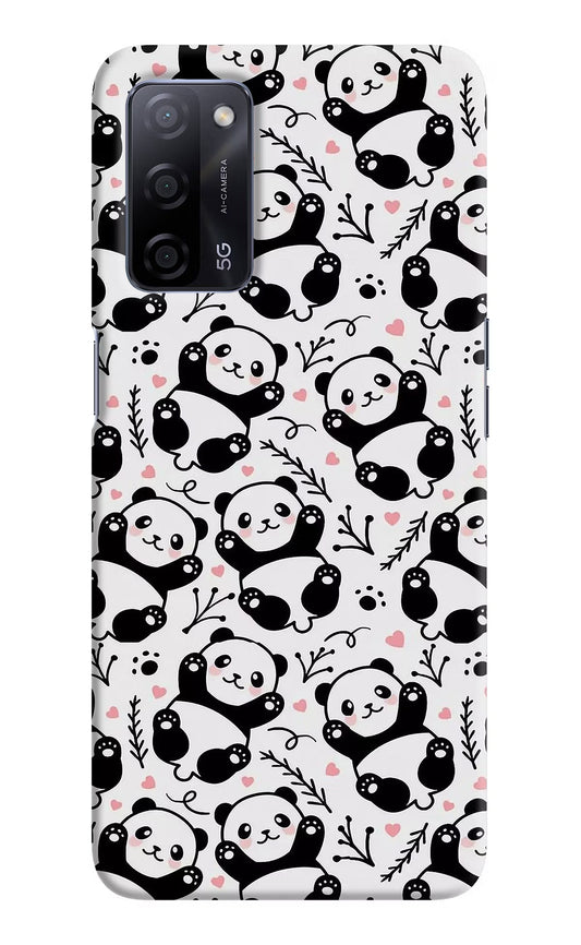 Cute Panda Oppo A53s 5G Hard Case Back Cover by Casekaro