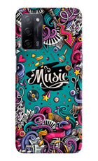 Music Graffiti Oppo A53s 5G Hard Case Back Cover by Casekaro