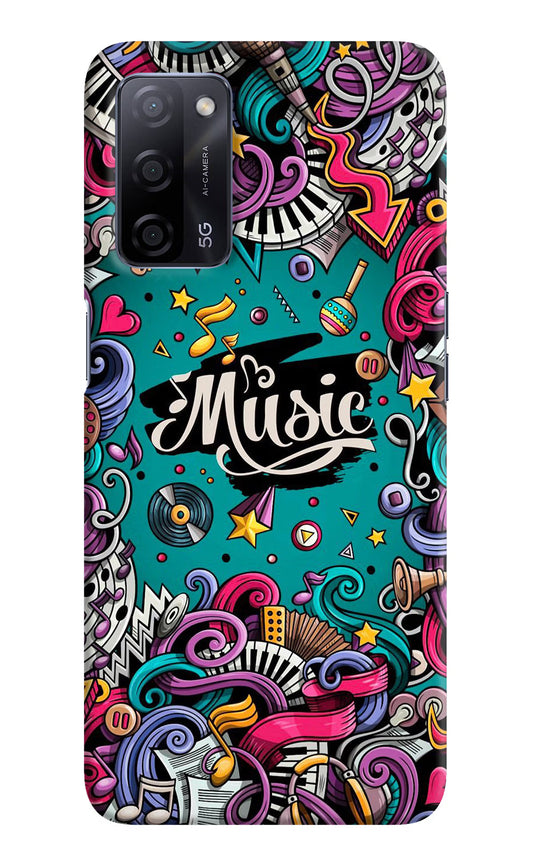 Music Graffiti Oppo A53s 5G Hard Case Back Cover by Casekaro