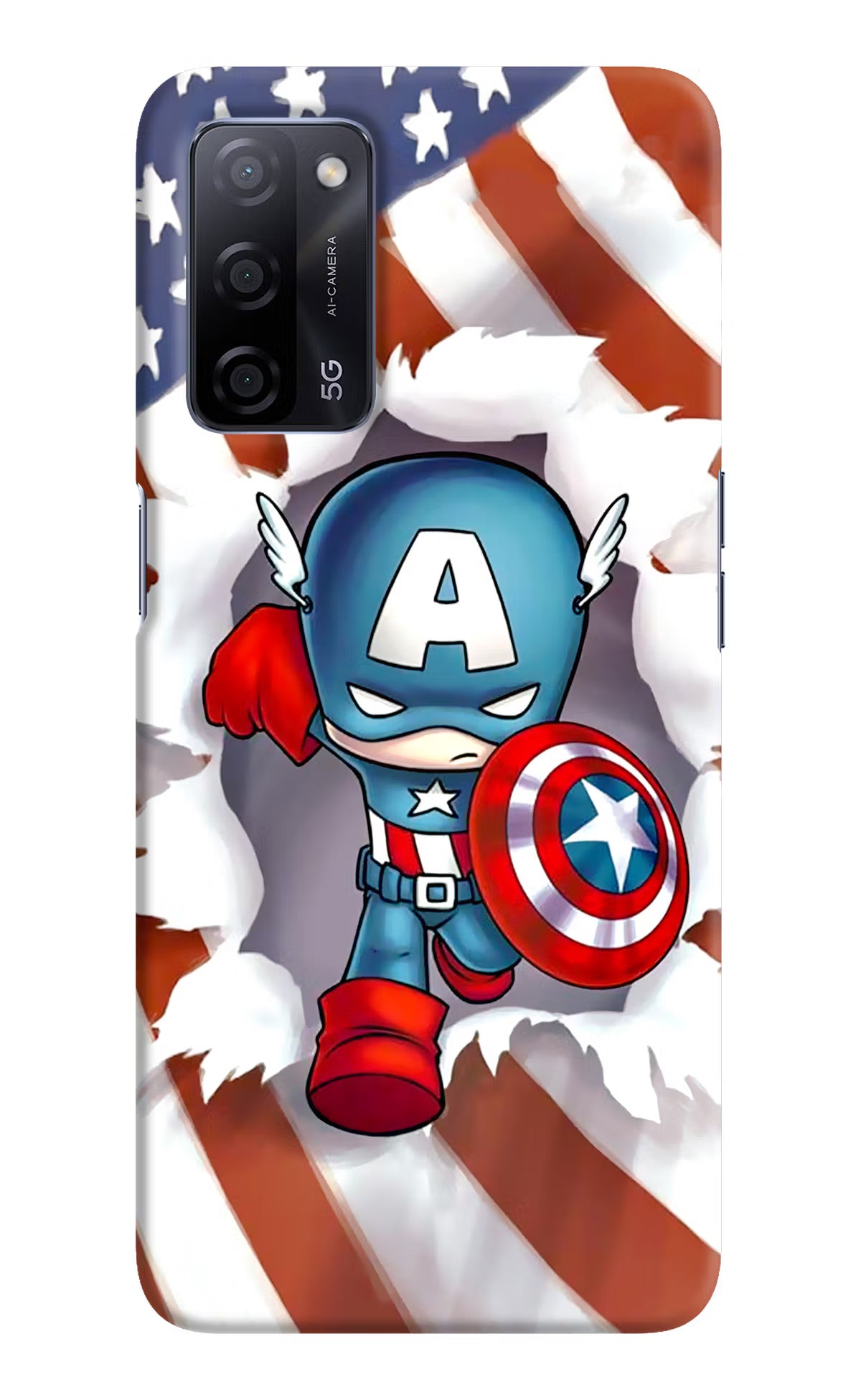 Captain America Oppo A53s 5G Hard Case Back Cover by Casekaro