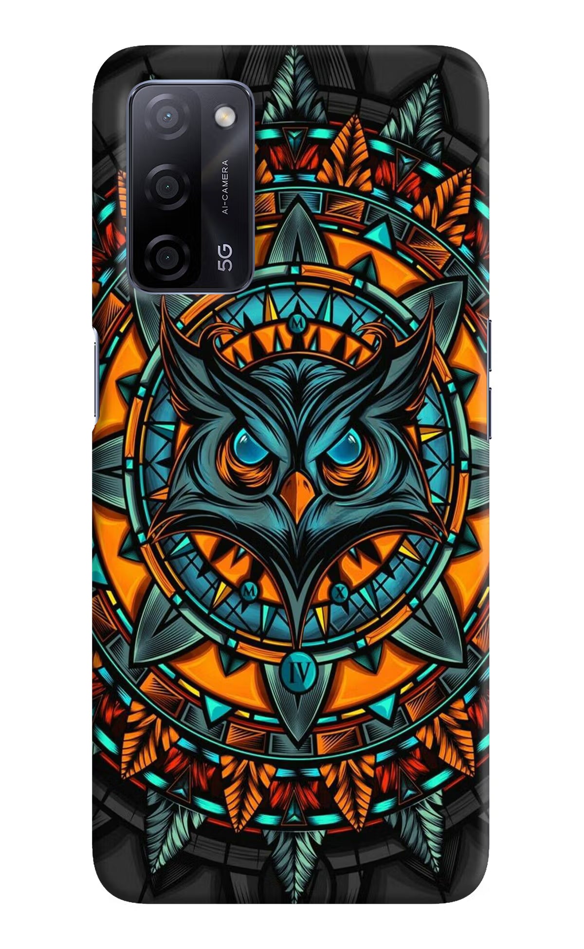Angry Owl Art Oppo A53s 5G Hard Case Back Cover by Casekaro