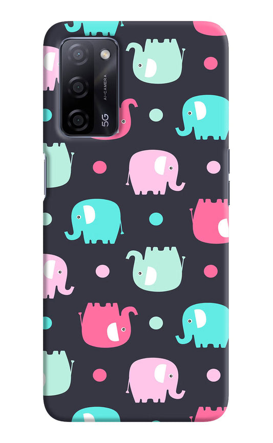 Elephants Oppo A53s 5G Hard Case Back Cover by Casekaro