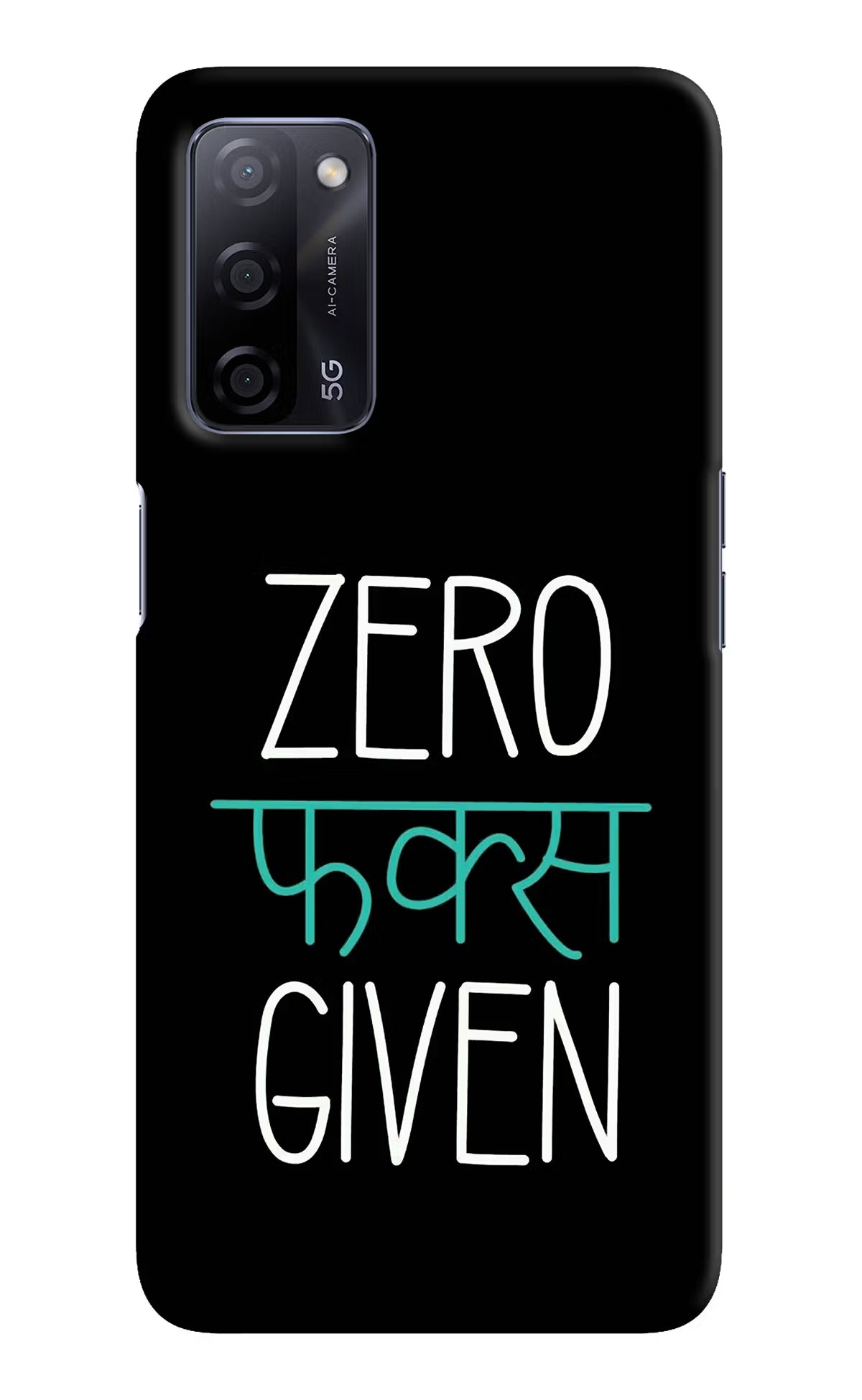 Zero Fucks Given Oppo A53s 5G Hard Case Back Cover by Casekaro