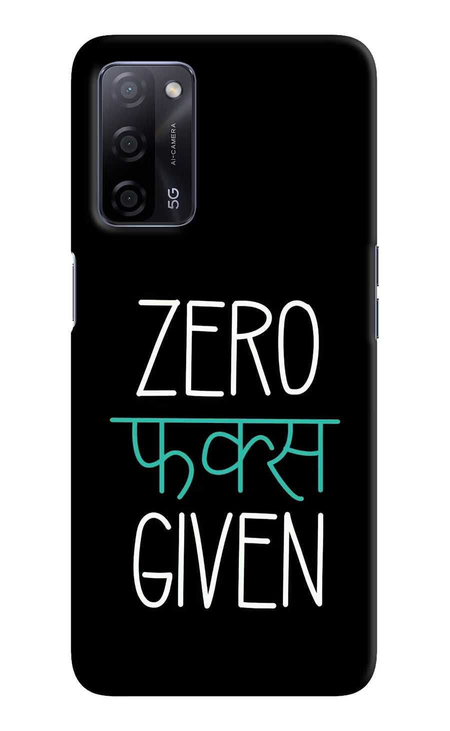 Zero Fucks Given Oppo A53s 5G Back Cover, Hard case