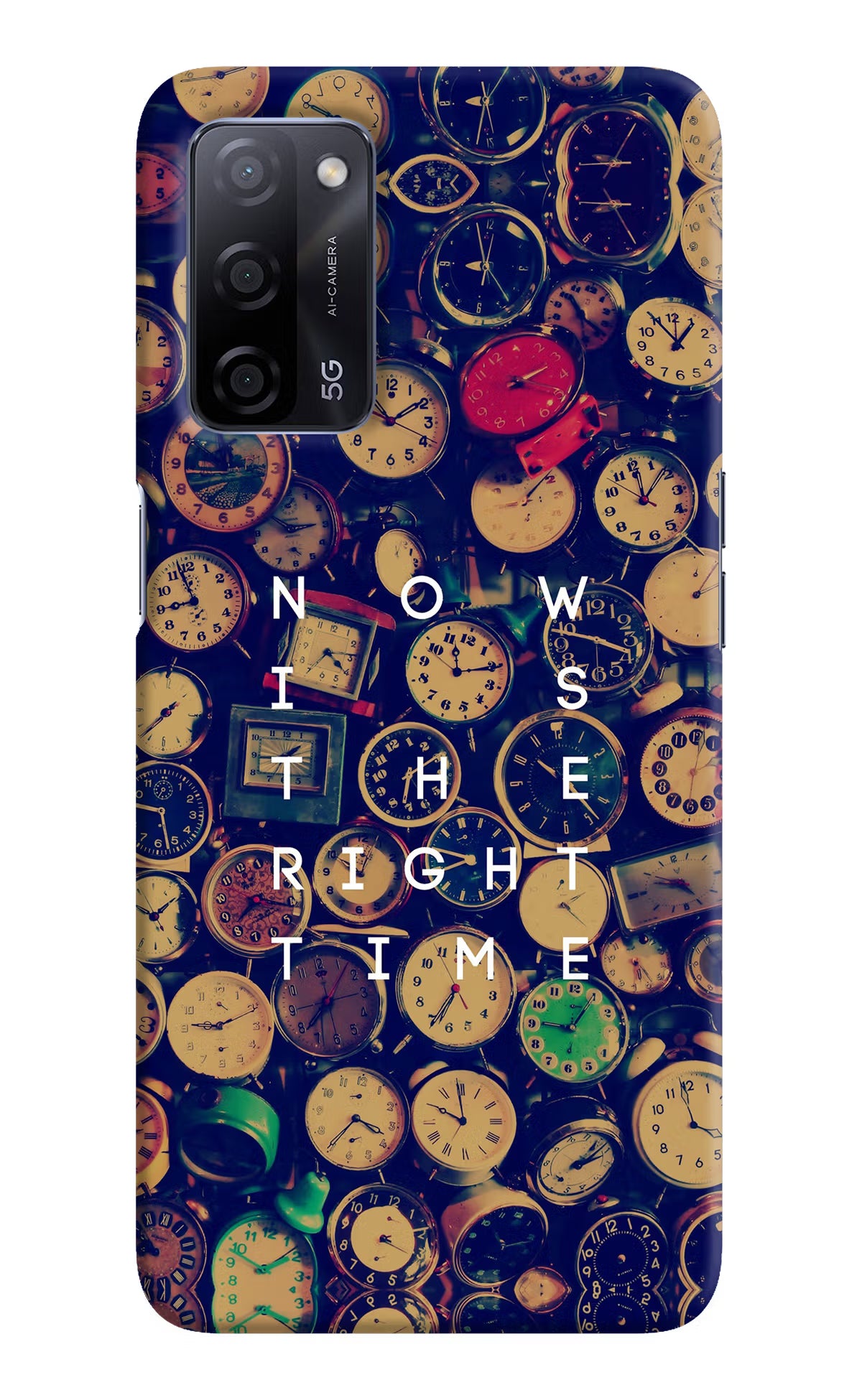 Now is the Right Time Quote Oppo A53s 5G Hard Case Back Cover by Casekaro