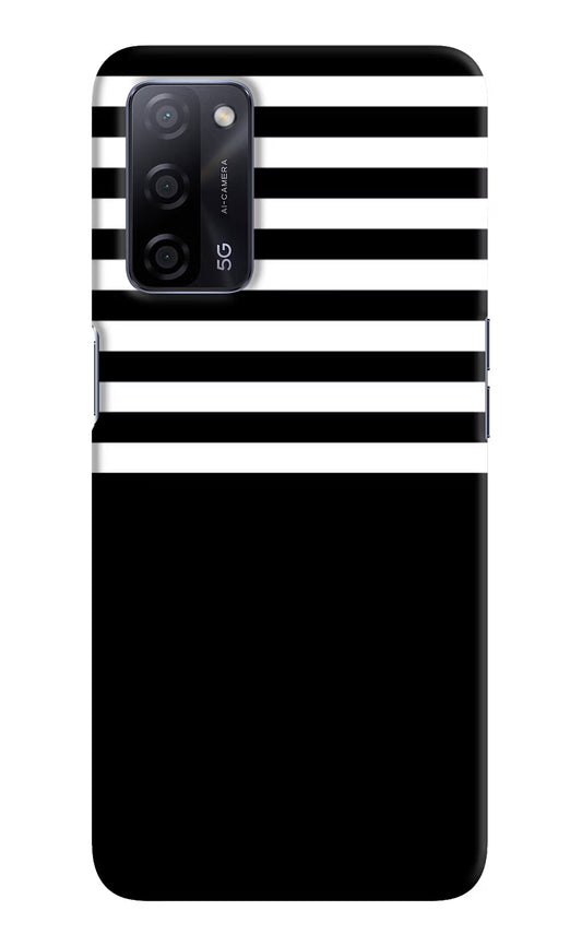 Black and White Print Oppo A53s 5G Hard Case Back Cover by Casekaro