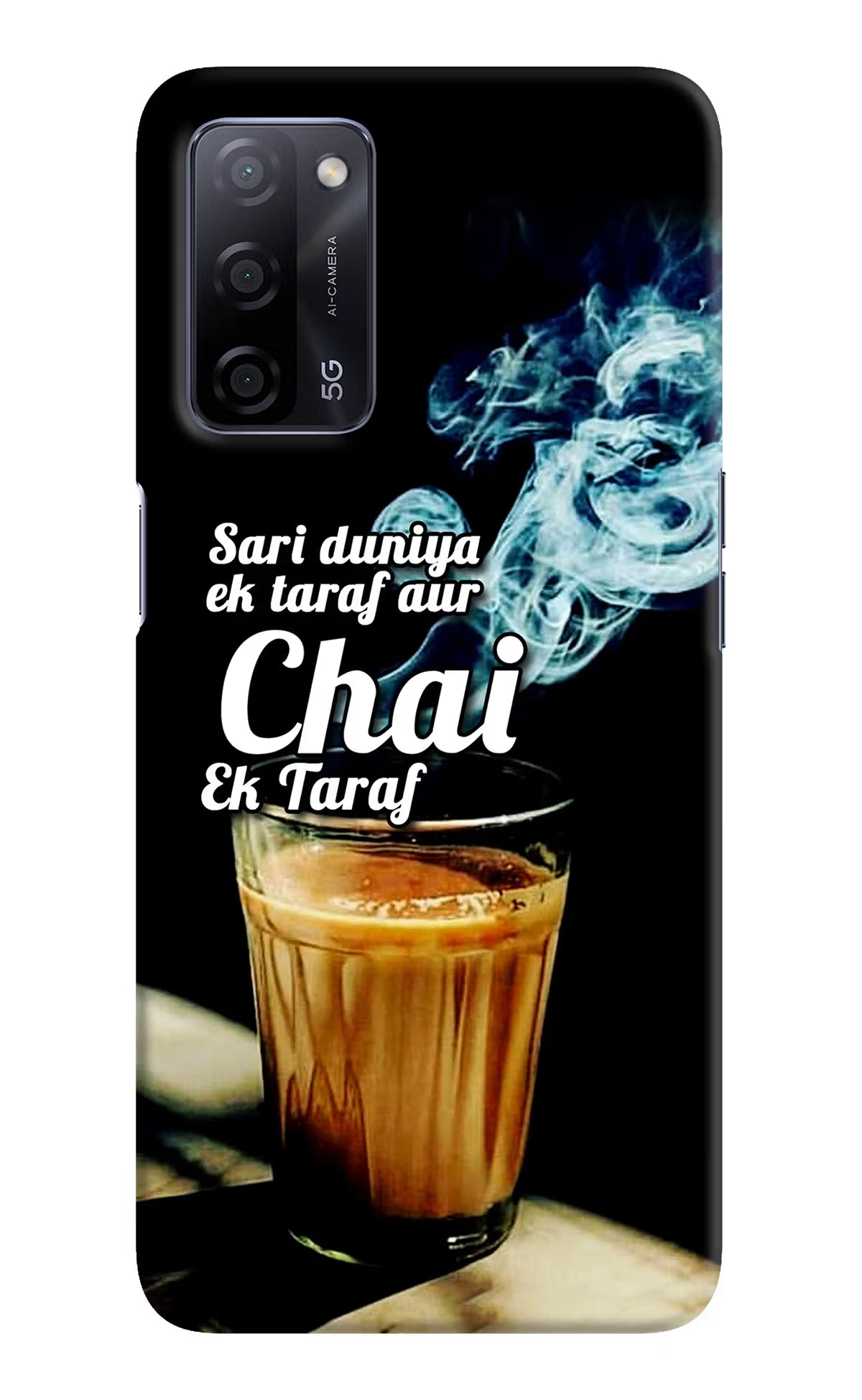 Chai Ek Taraf Quote Oppo A53s 5G Hard Case Back Cover by Casekaro