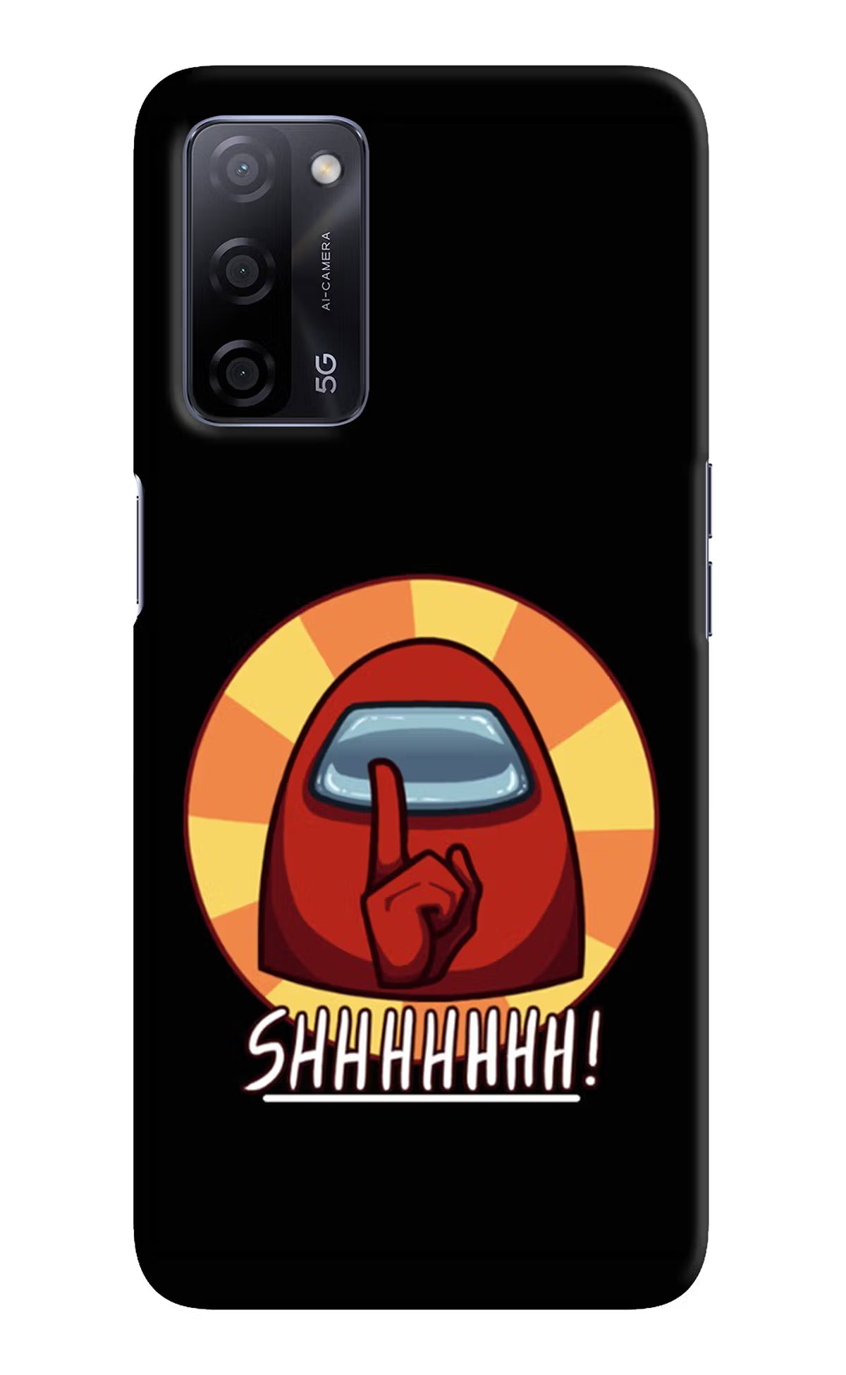 Among Us Shhh! Oppo A53s 5G Hard Case Back Cover by Casekaro