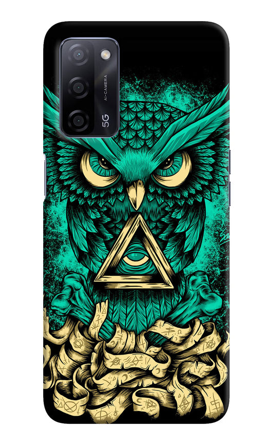 Green Owl Oppo A53s 5G Hard Case Back Cover by Casekaro