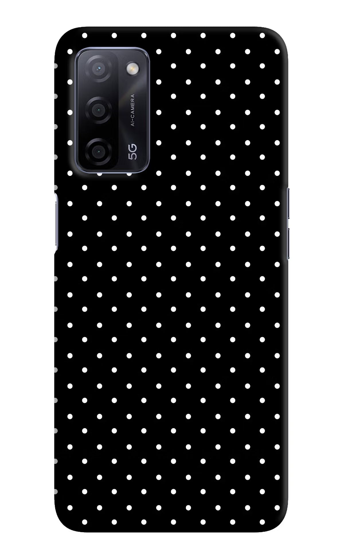 White Dots Oppo A53s 5G Hard Case Back Cover by Casekaro