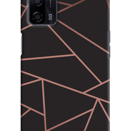 Geometric Pattern Oppo A53s 5G Hard Case Back Cover by Casekaro